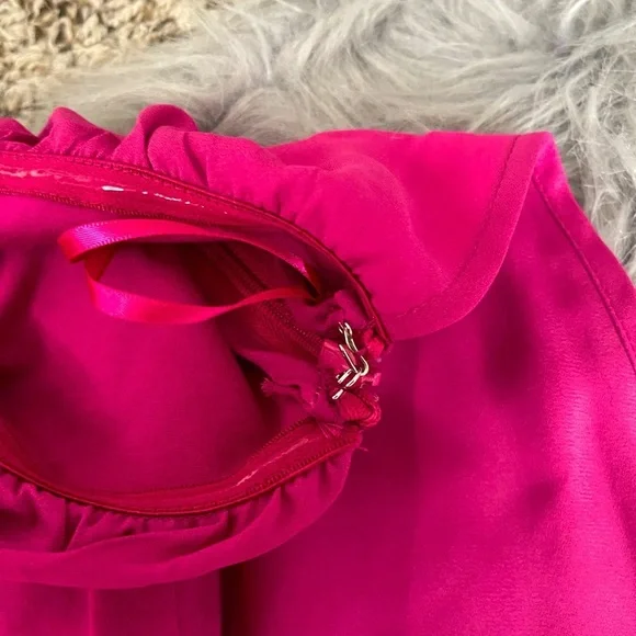 Bebe Asymmetrical Y2K Hot Pink Skirt With Shirts Women’s Size Large New With Tag - Picture 5 of 8